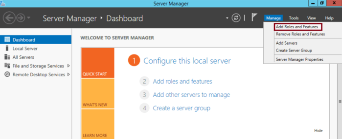 Open Server Manager