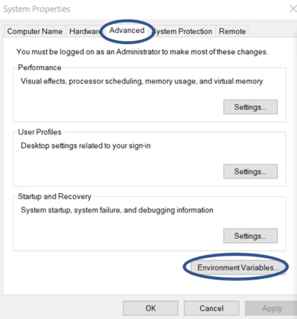 Setting Up Environment Variables