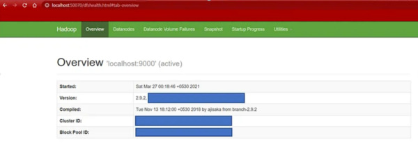 Verifying NameNode Installation