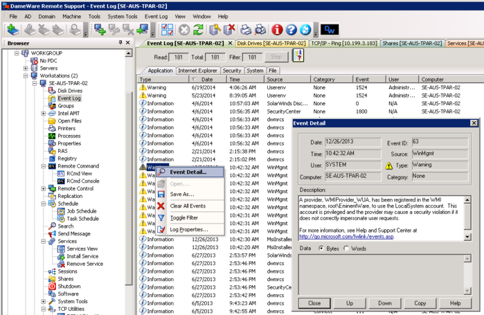 SolarWinds Dameware Remote